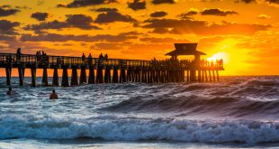 Sunset over the fishing pier and Gulf of Mexico in Naples, Florida.; Shutterstock ID 229782379; PO: today